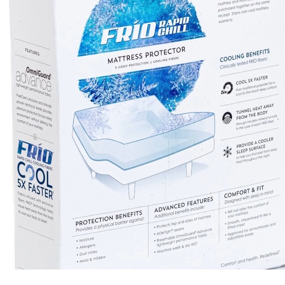 NWB Frio rapid chill mattress protector! $150 brand new - Picture 1 of 4
